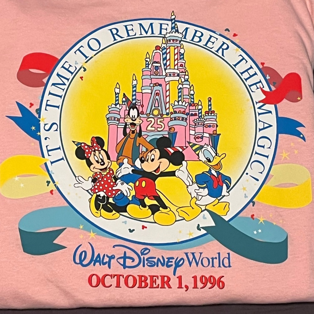 (NWT!) 50th vault collection 25th Disney World Cake Castle T shirt size Large